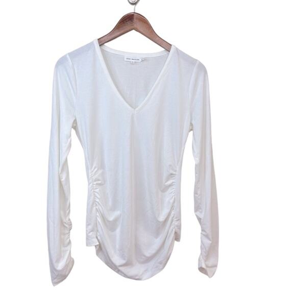 GOOD AMERICAN Women's White Good Form V-neck Bodysuit Long Sleeve Size 3 (L) - Picture 1 of 16